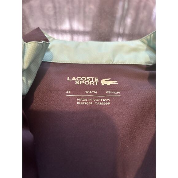 Lacoste Youth Track Suit Jacket Size 14 Full Zip Navy Blue Colorblock - Picture 3 of 10